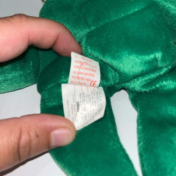 *RARE* 1997 TY ERIN Beanie Baby With Tag Errors Mint Condition *RETIRED* - Picture 5 of 5